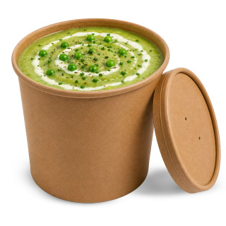 Pot à Soupe Carton Kraft Brun