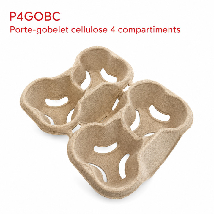 Porte-gobelet cellulose 4 compartiments P4GOBC VIDE