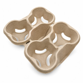 Porte-gobelet cellulose 4 compartiments
