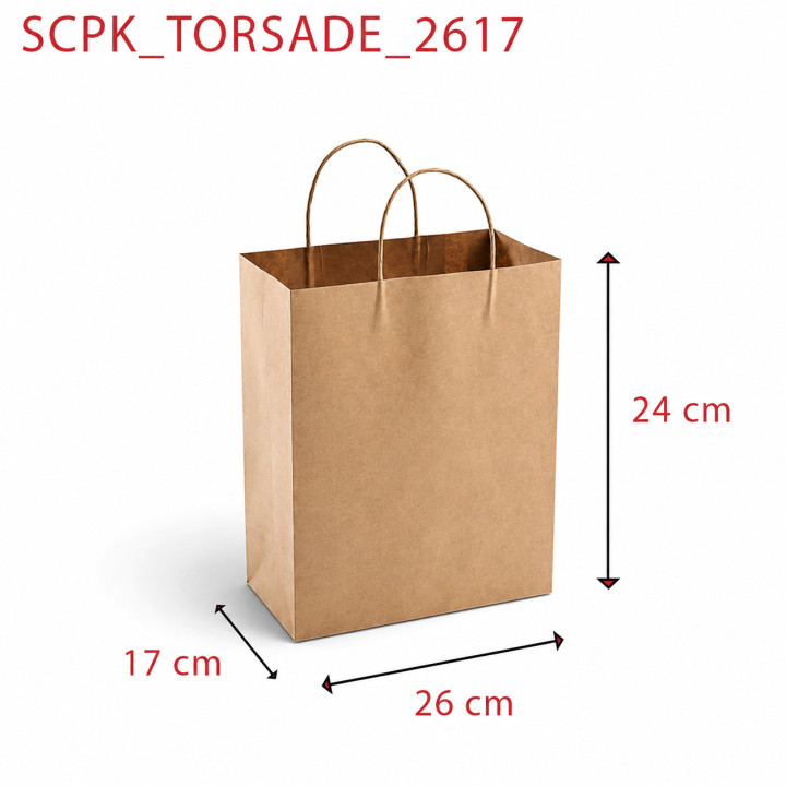 Sac Kraft SCPK-torsadé-2617 dimensions