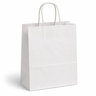 Sac Cabas Blanc à Poignées Torsadées
