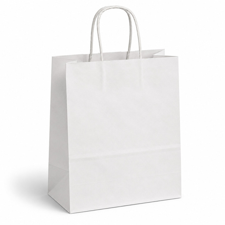 Sac Cabas Blanc à Poignées Torsadées