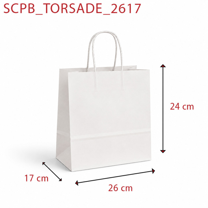 Sac Kraft SCPK-Torsadé-2617 dimensions