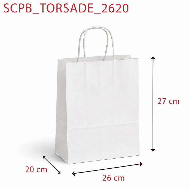 Sac Kraft SCPK-Torsadé-2620 dimensions