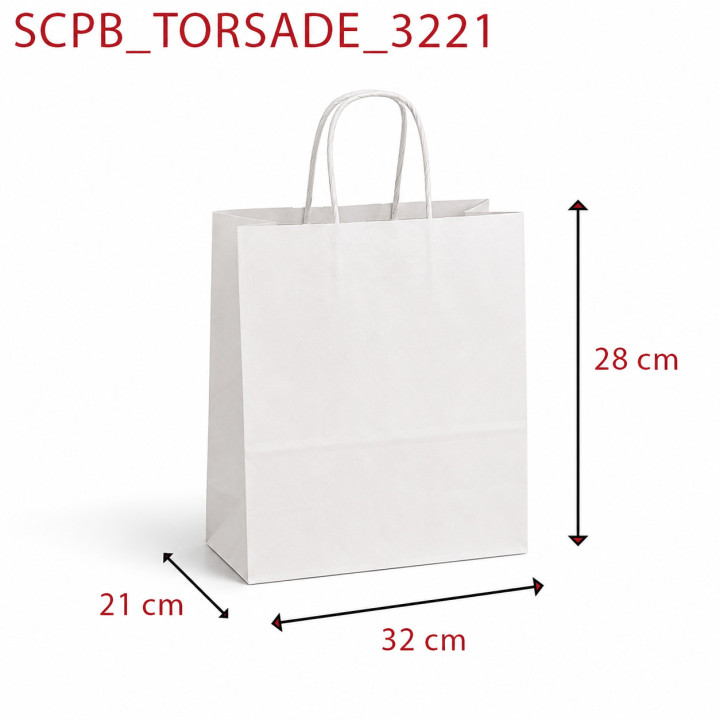 Sac Kraft SCPK-Torsadé-3221 dimensions