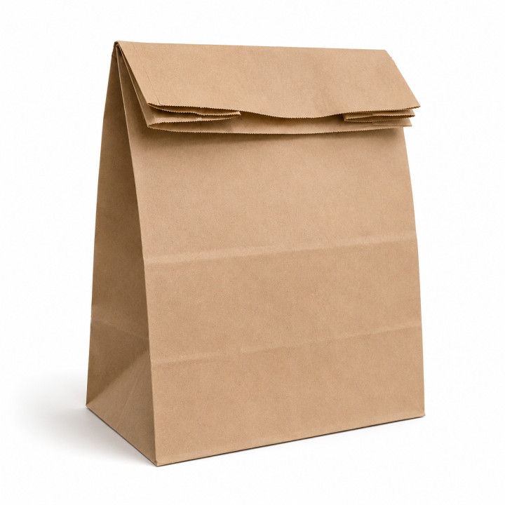 Sac sos brun fermé
