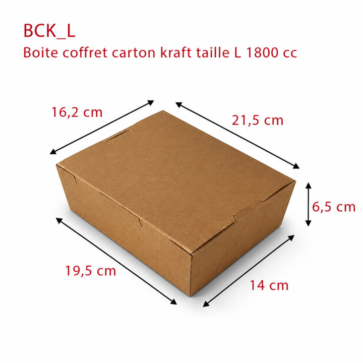 Boite Coffret Carton Kraft dimensions L