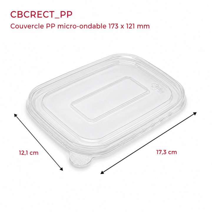 couvercle pp non micro ondable dimensions