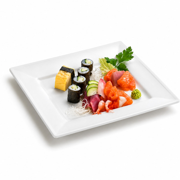 Assiette pulpe blanche carré