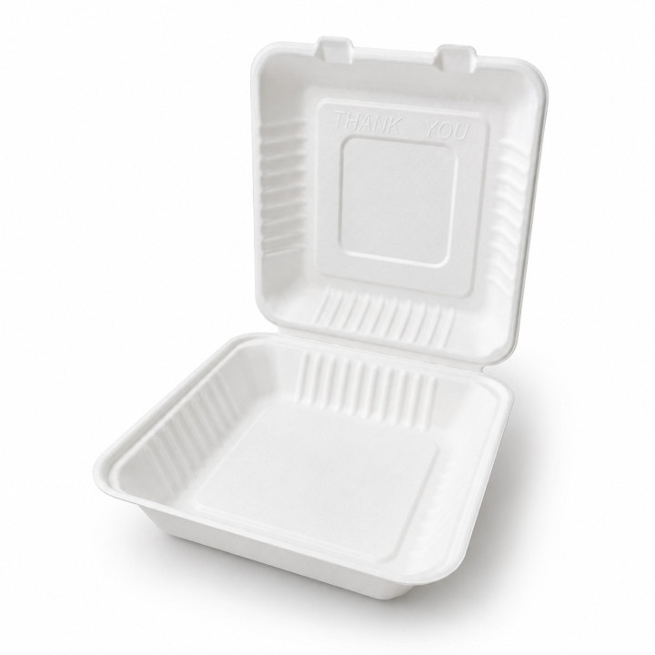 Boite repas en pulpe ouvert