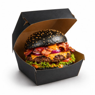 Boite burger carton noir