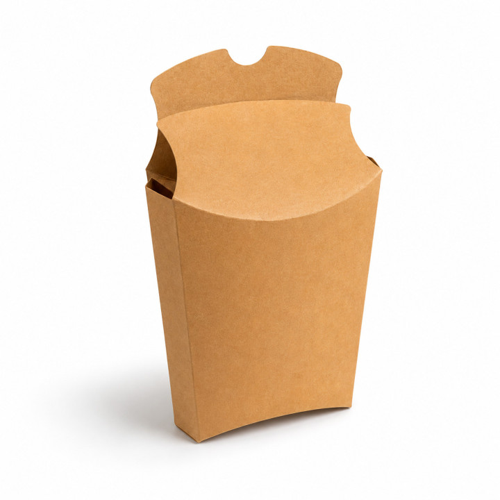 Pochette frites rabattable Kraft 2