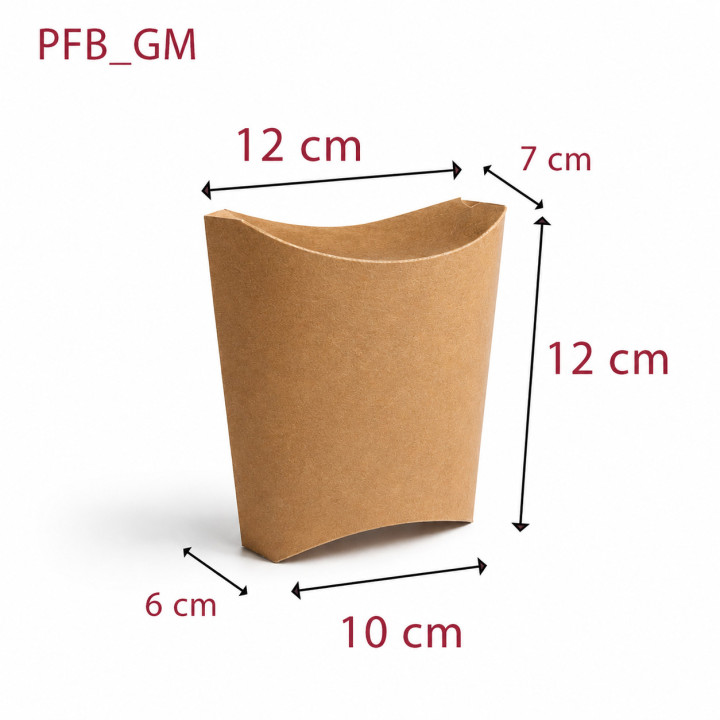 Pochette frites rabattable Kraft - SML Food Plastic