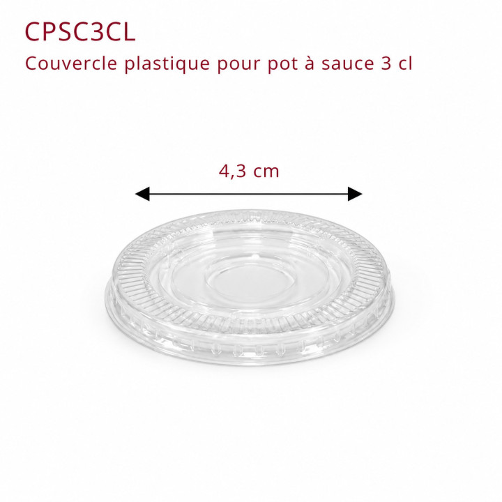 Couvercle pour pot 3cl Dimensions