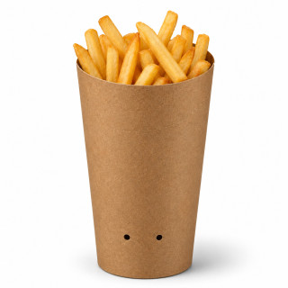 Cornet de frite carton kraft rond