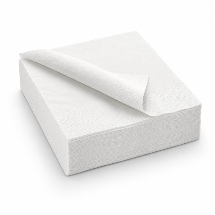 serviette papier blanc