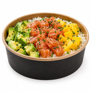 bol carton noir poke bowl