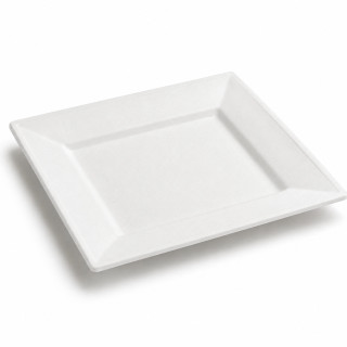 Assiette pulpe blanche carré