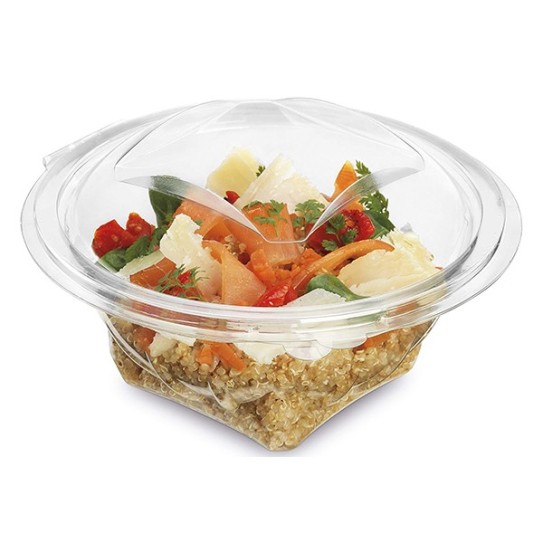 Bol à salade en plastique transparent jetable 750ml – Obbi