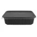 Barquette rectangle Plastique Noire