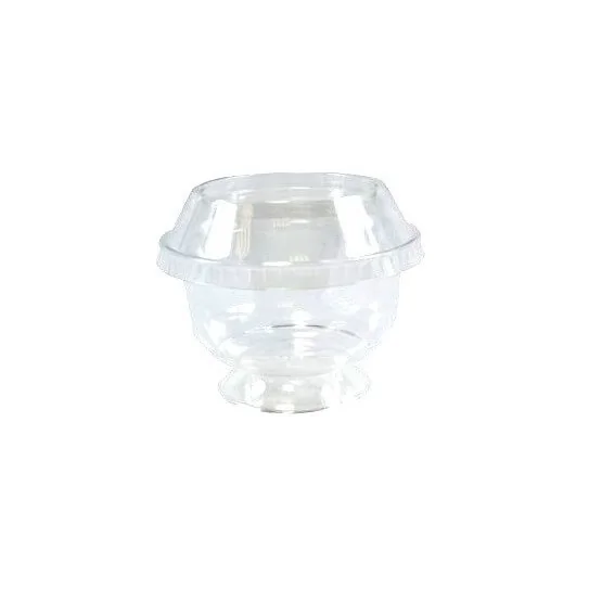 Coupe Dessert Cristal Bella + couvercle dôme (vide)