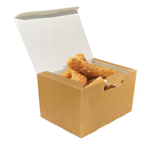 Boite carton Nuggets en kraft pas cher de votre fournisseur Packeos