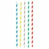 Pailles carton rétro 5 couleurs