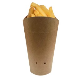 miniature Cornet de frite carton kraft rond