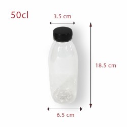 Bouteille Plastique Vide 25cl + Bouchons (x350)