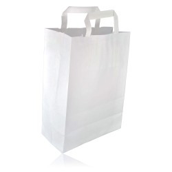 miniature Sac Cabas Papier Kraft Blanc