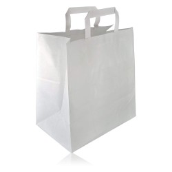 miniature Sac Cabas Papier Kraft Blanc