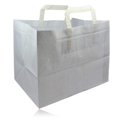 miniature Sac Cabas Papier Kraft Blanc