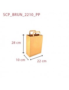 miniature Sac Cabas Papier Kraft Brun