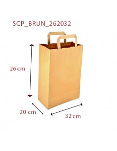 miniature Sac Cabas Papier Kraft Brun