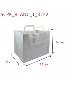 miniature Sac Cabas Papier Kraft Blanc
