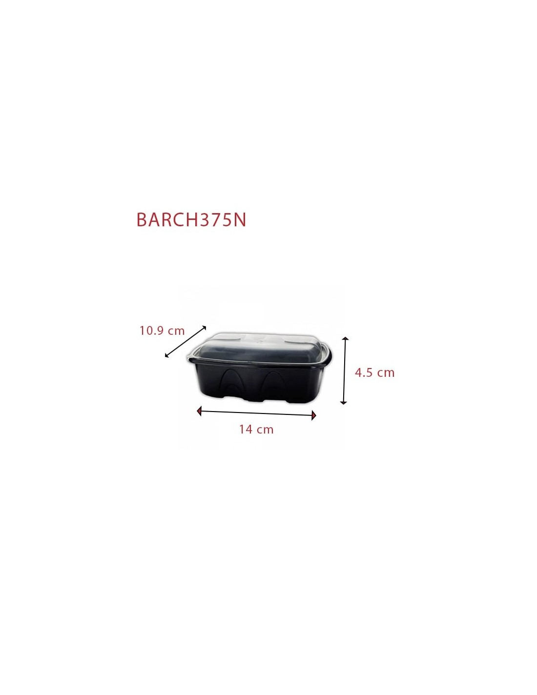 Barquette Plastique Archipack noire + couvercle