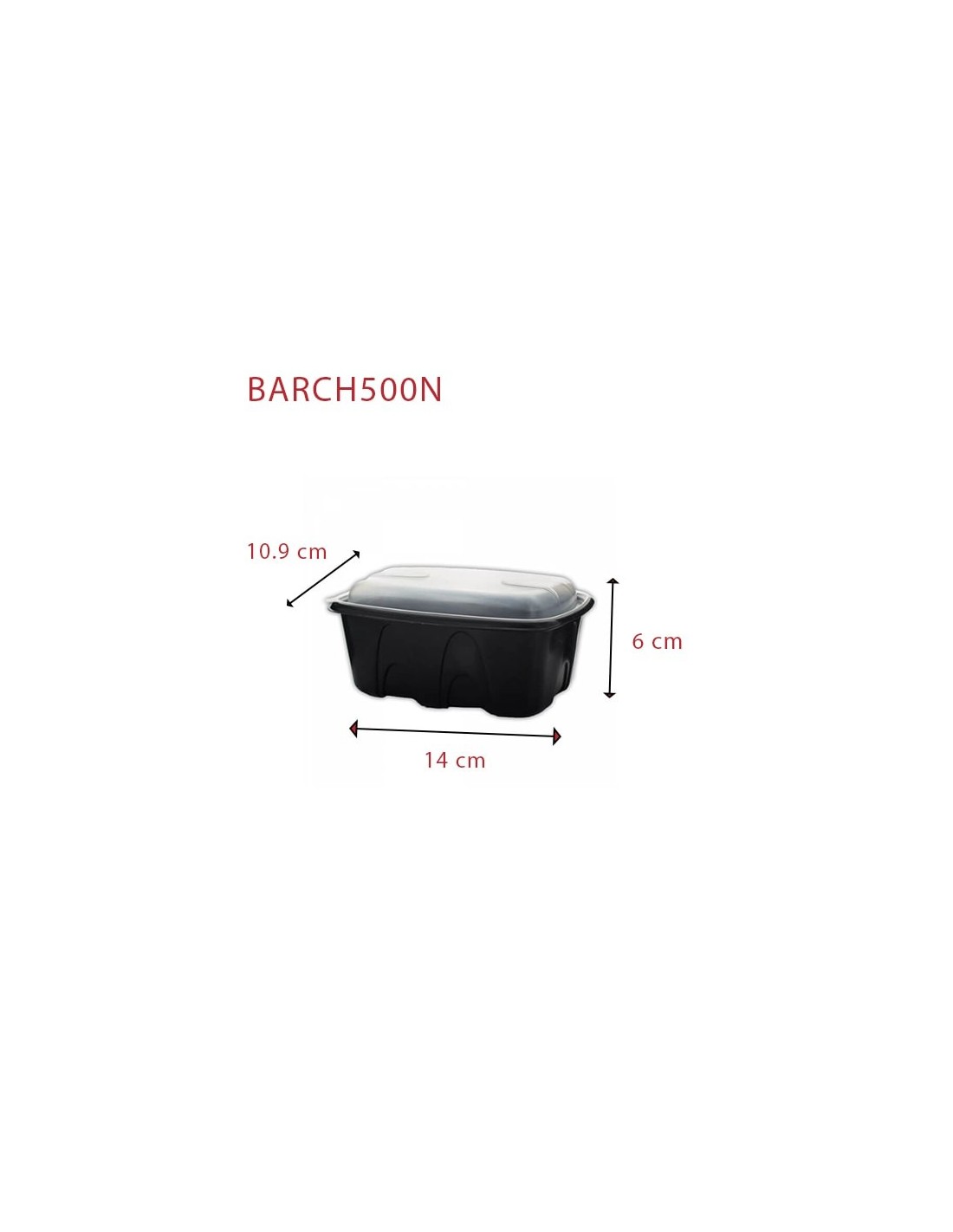Barquette Plastique Archipack noire + couvercle
