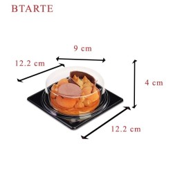 miniature Boite à tarte fond noir + couvercle