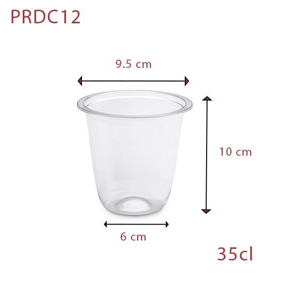 Gobelet à dessert carré en plastique transparent, mini verres à