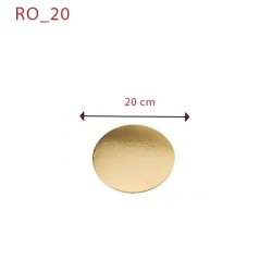 miniature Rond en carton pour gateau Or