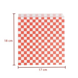 miniature Papier ingraissable ouvert Damier Rouge