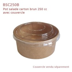 miniature Bol salade carton brun