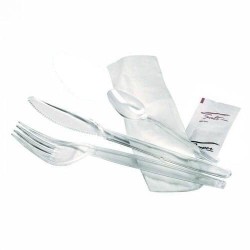 miniature Kit Couverts Plastique 6 en 1 Cristal
