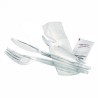 Kit Couverts Plastique 6 en 1 Cristal