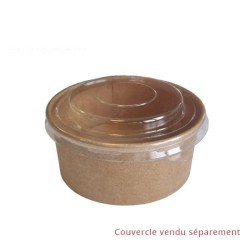 miniature Bol salade carton brun