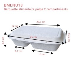 miniature Boite repas pulpe 2 compartiments