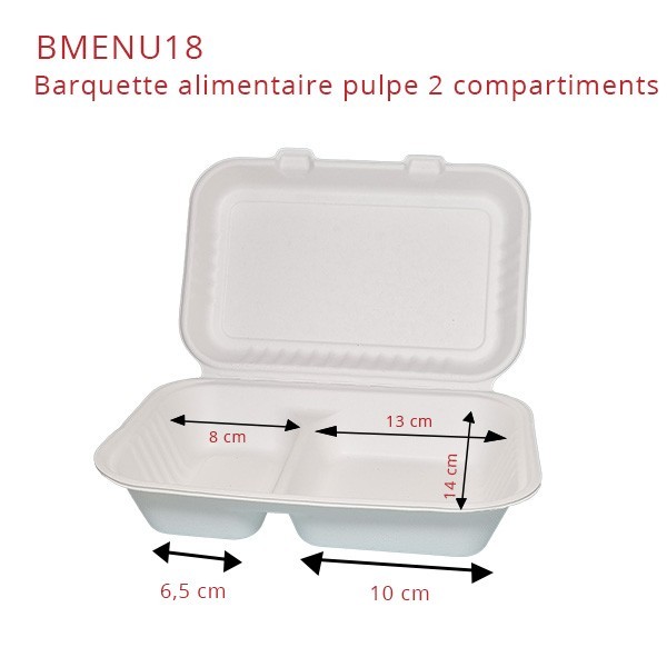 Boite repas pulpe 2 compartiments - SML Food Plastic