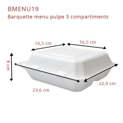 Boite repas pulpe 2 compartiments - SML Food Plastic