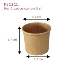 miniature Pot à sauce en carton