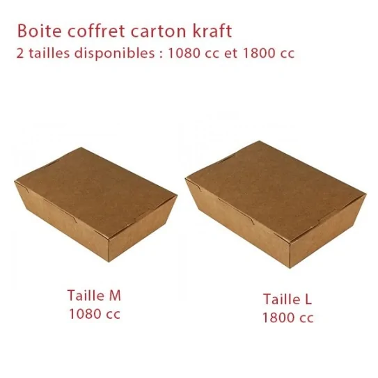 Boite Coffret Carton Kraft tailles
